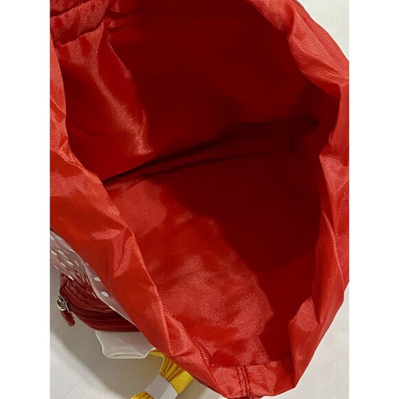 Sanrio Hello Kitty Red Polka Dot Backpack Bag Yellow Straps Flower NWT New - Picture 9 of 12